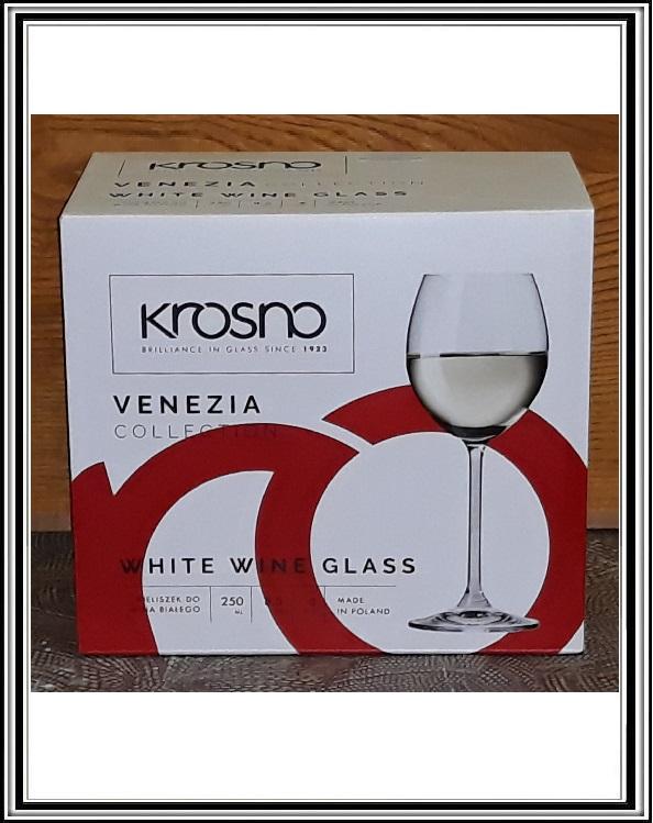 Sklenené poháre na víno biele 22 cm VENEZIA 250 ml - 6 ks č. 5734 1302058 bacuľaté