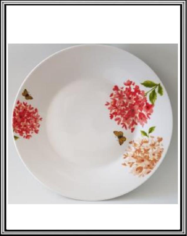 Hortenzia - keramický tanier hlboký  23 cm