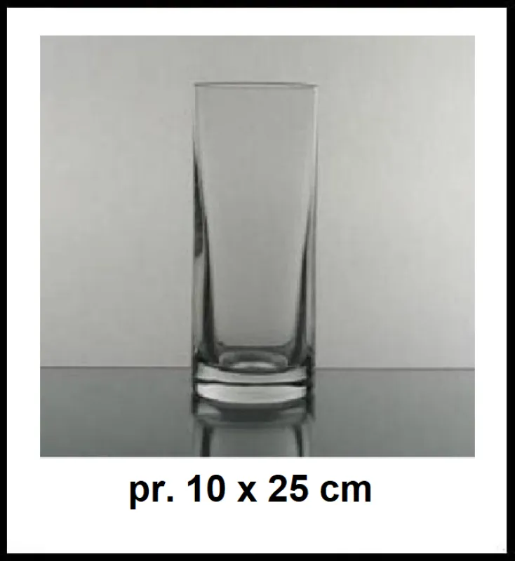 Sklenená váza priemer pr. 10 x 25 cm   E004-2500-000
