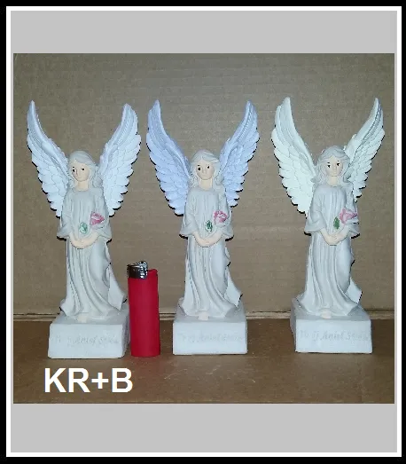 Anjel č 70 Strážny 21 cm krémový s bielymi krídlami