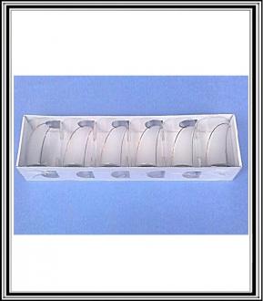 Sklenené poháre - Sadá 6 ks - 250 ml na vodu polopiesok a zlato