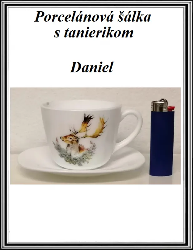 Porcelánová šálka s tanierikom - Daniel