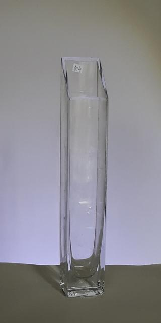 Sklenená váza č 104, kvádrat SKOS 5x5x30