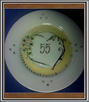 Výročný tanier veľký 55 - tka krémový