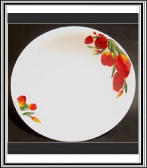 Červené tulipány - keramický tanier dezertový  19, cm č 6411-YF2020