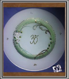 Výročný tanier veľký 35 - tka zelený