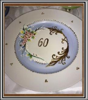 Výročný tanier veľký 60 - tka modrý