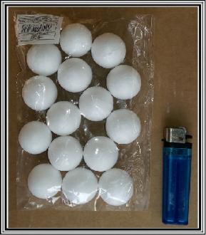 Biele - Sadá 15 ks polystyrenových guľ 2,5 cm TG26215