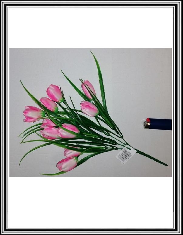 Umelá kytica s tulipánov jemno ružové 35 cm č KX 74322