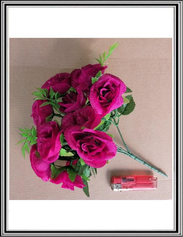 Malá 26 cm kytička ružičiek 10 hláv H 098 K 802428  Ružová