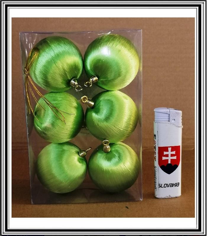 Zelené - Sadá 6 guľ 4,5 cm