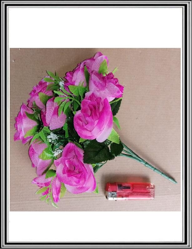 Malá 26 cm kytička ružičiek 10 hláv H 098 K 802428  Fialová