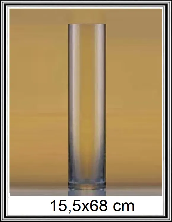Sklenená váza 15,5x68 cm č  17-1165 P HRUBÁ