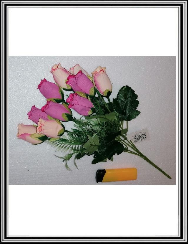 Umelá kytica 34 cm ,10 hláv sv.ružová
