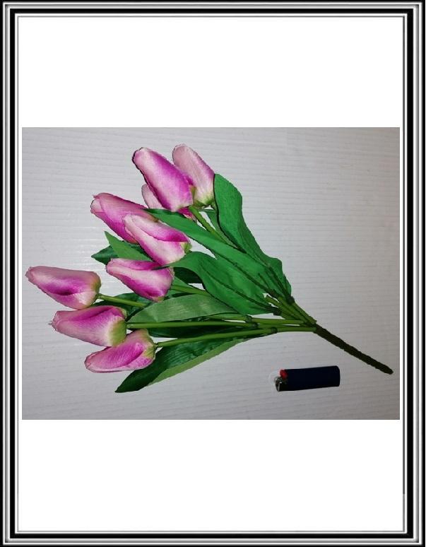 Umelá kytica s tulipánov jemno ružové 44 cm č 448178 F