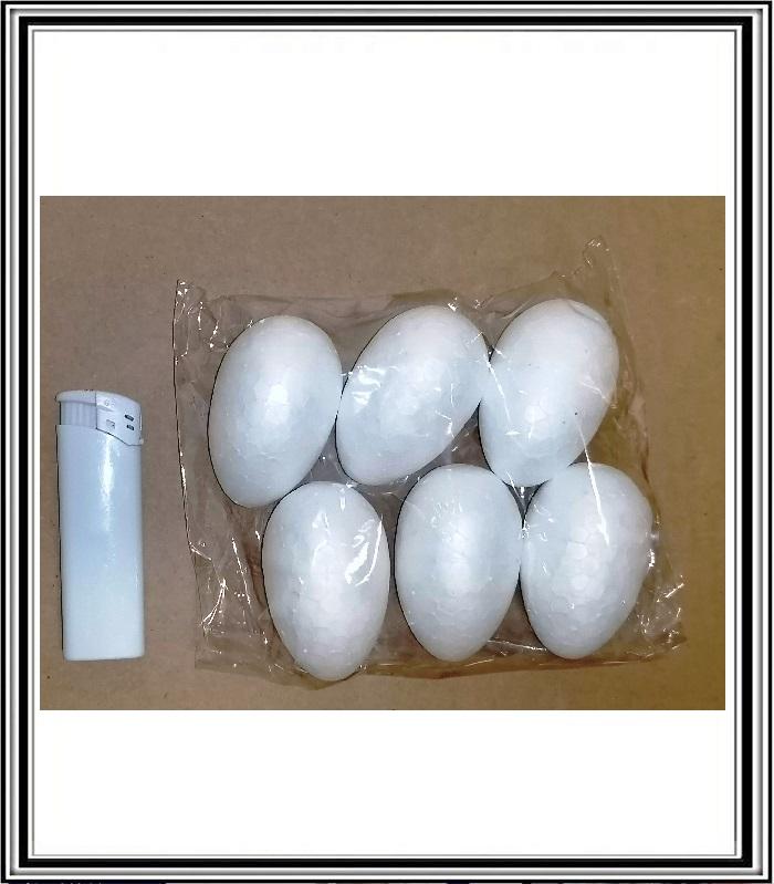 Sadá polystyrénových vajíčok 6 cm, 6 ks TG27741-V ,