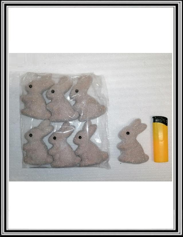 Plyšový zajačik 8 cm R-5332B, Sivo hnedý,sáčok 6 kusov 5,80 €