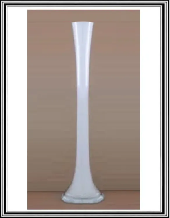 A Sklenená váza 76-81 cm hrubá biela