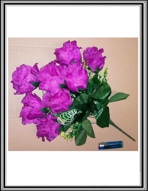 A Umelá kytica 45 cm krémovo fialová  ruže FLO 456