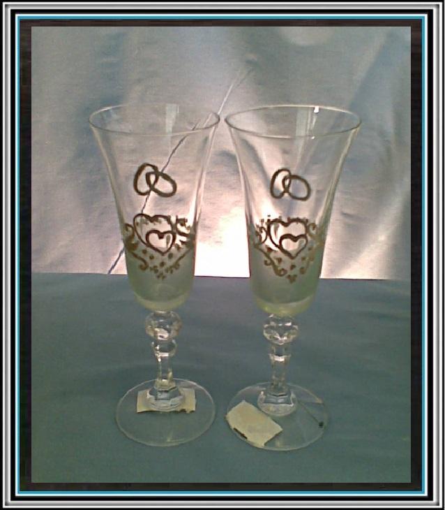 Sadá 2 ks svad - pohárov KRISTY - hranaté zelené