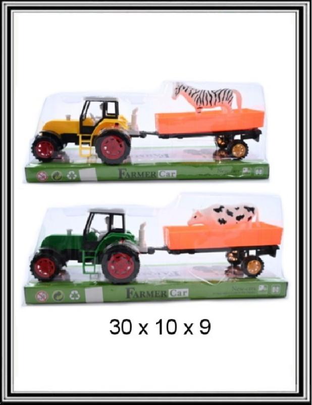 Traktor s vlečkou a so zvieratkou 30 cm B1545568 ,