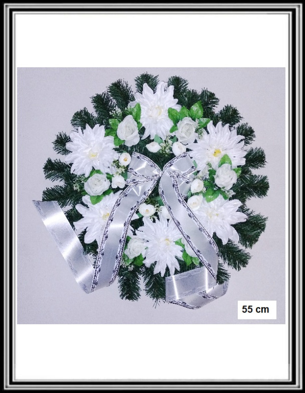 Umelý veniec 55 cm hustejší č 102
