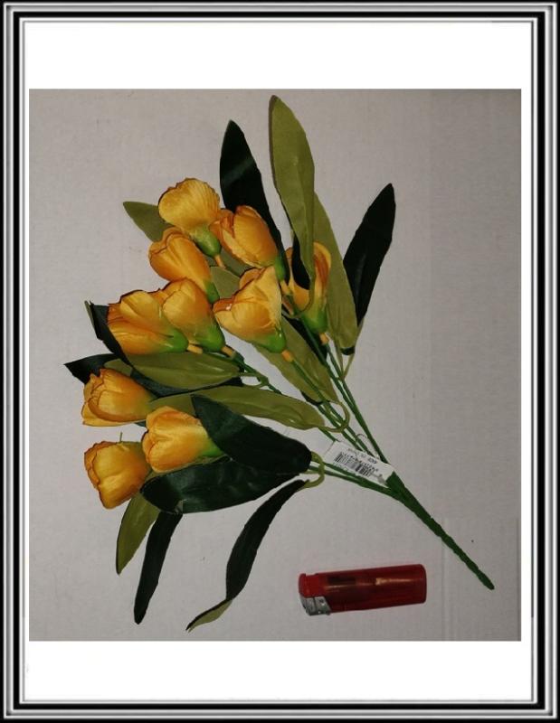 Kytička tulipánov 9-10 hlav 34 cm žlto oranžová