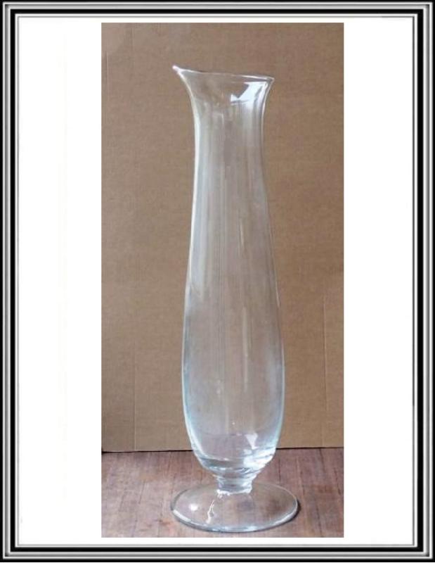 Sklenená váza 50 cm na tanieriku  23-LA17-2601-A