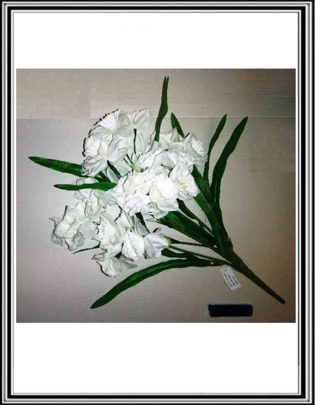 A Umelá kytica narcisu biela 47 cm