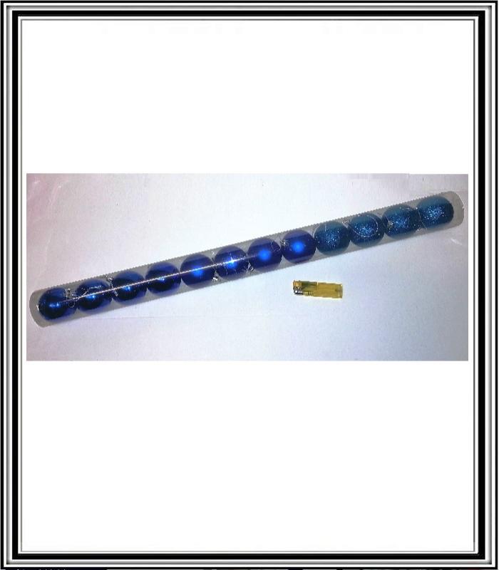 Modré - 
Sadá 6 cm 12 ks Tmavo modrých gúľ č S636-04 ,