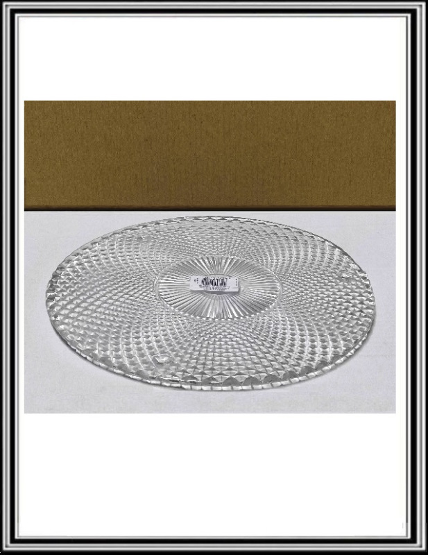 Sklenená tacká na tortu na troch nožkách 481-958A ,