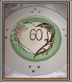Výročný tanier veľký 60 - tka zelený