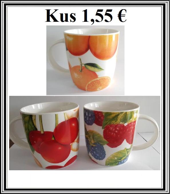 Sadá 3 ks keramických hrnčekok 350 ml ovocie č 36099