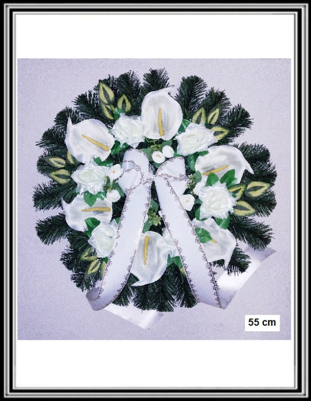 Umelý veniec 55 cm hustejšia č 103