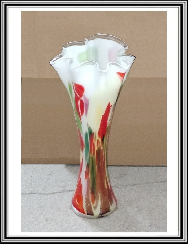 Sklenená váza 60 cm hrubá a ťažká - Farebná č 3