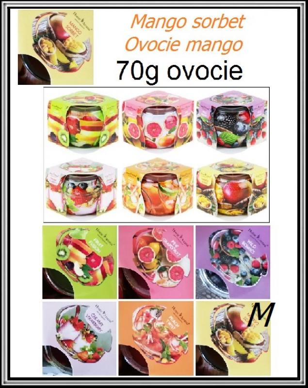 Dekoratívna voňajúca sviečka 70 g PA-127, č 6618 Mango sorbet - Ovocie mango