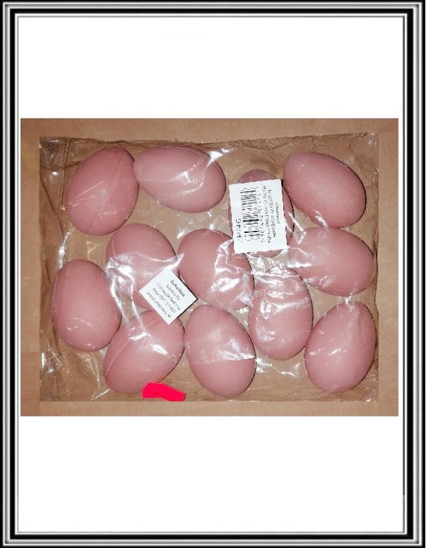Sadá 12 ks 6,5 cm plastových vajíčok K 390463 hnedé