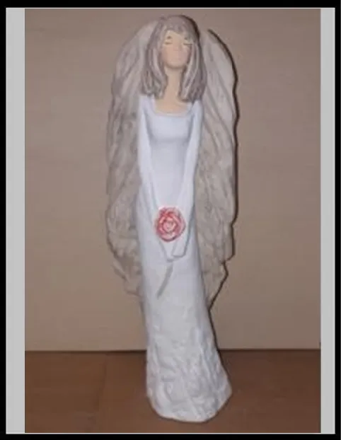 Anjel č4 Afrodyta biela v-44 cm ,šírka 15 cm