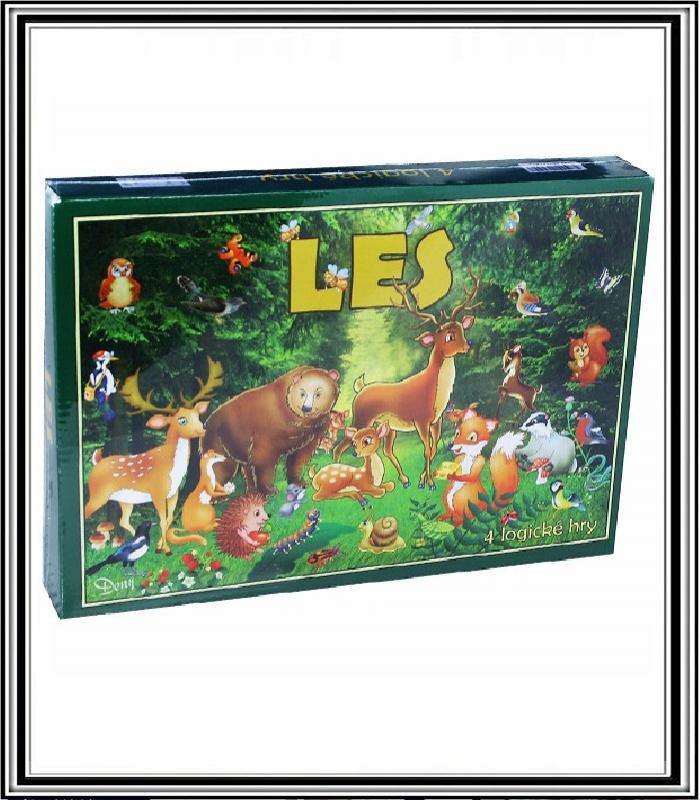 Spoločenská hra - LES - 4 logocké hry č 9H0448,