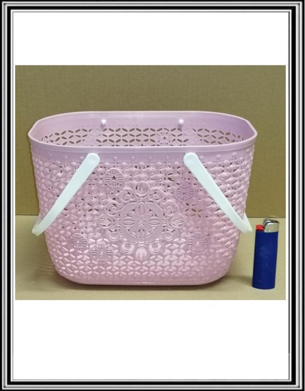 Plastový košík 17,5x24x17 cm č 51870 rúžový