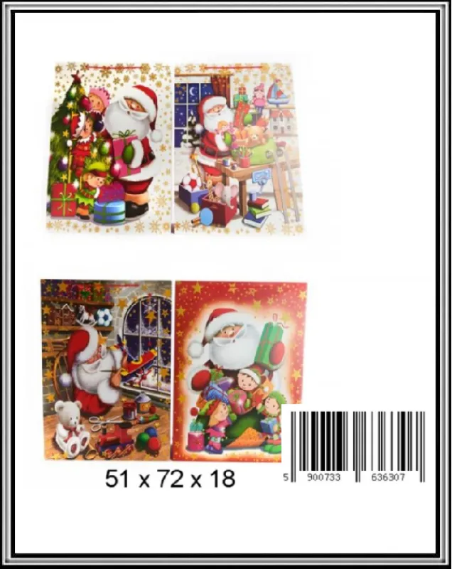 Vianočná darčeková taška 51x72x18 cm  č 1454F