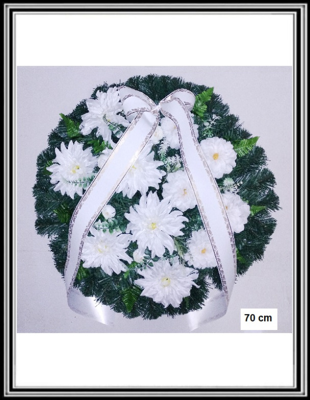 Umelý veniec 70 cm hustejšia č 113
