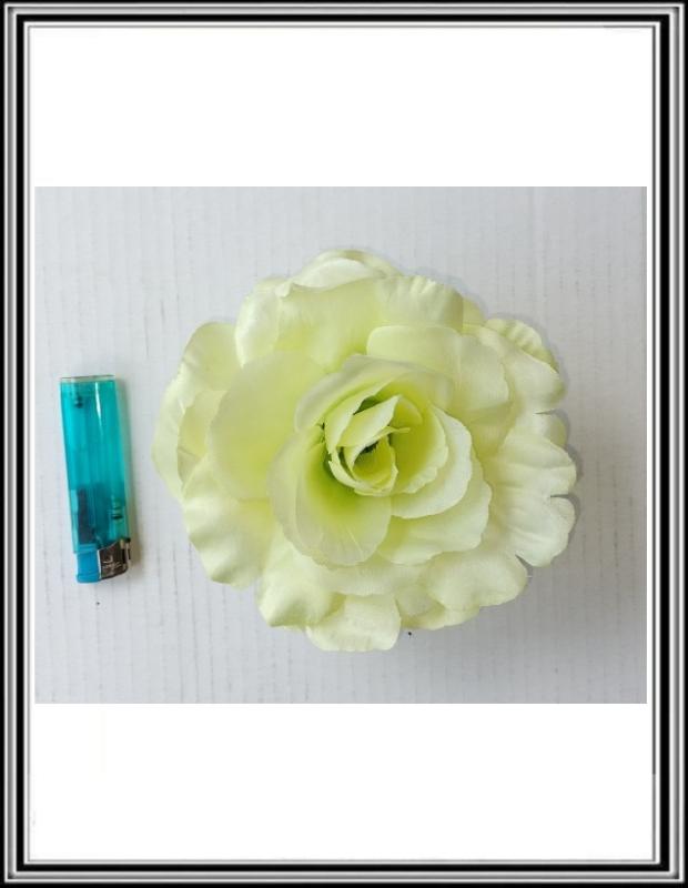 Hlavička kvetu Ruža VEĽKÁ  14 cm sv. zelená