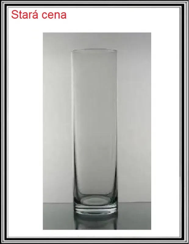 Sklenená váza 10x40 cm  tenšia - nebrusená