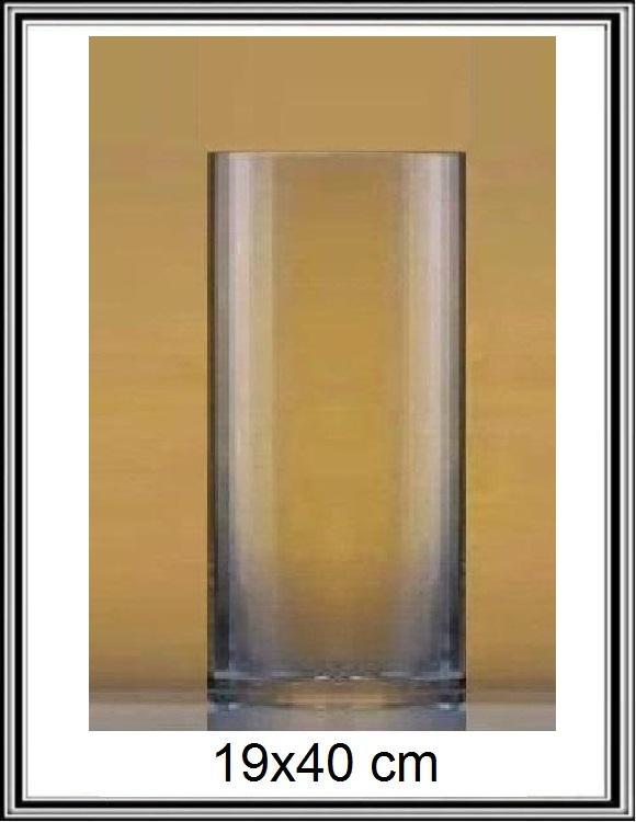 Sklenená váza 19x40 cm, č. 23LA17-5600-B