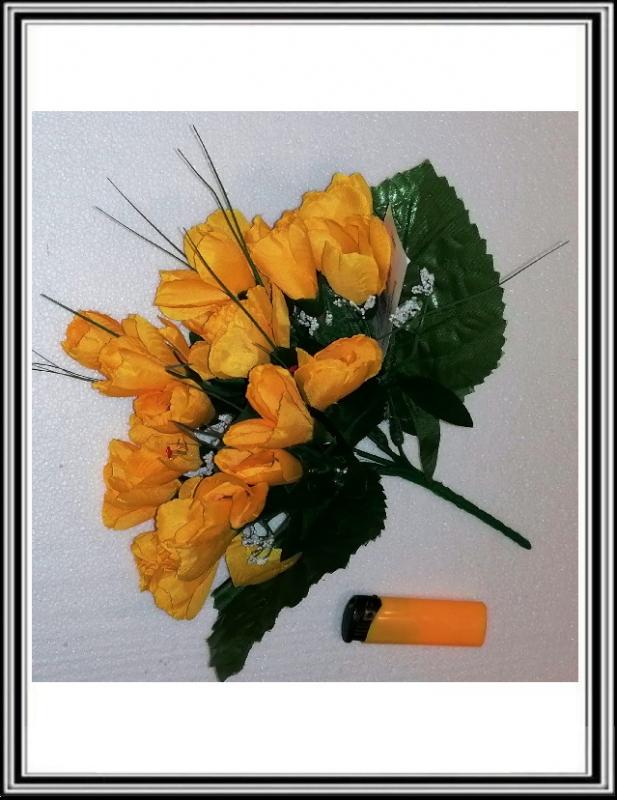 Kytica tulipánov 7 krokusov po 3 (21 hlav) žltá