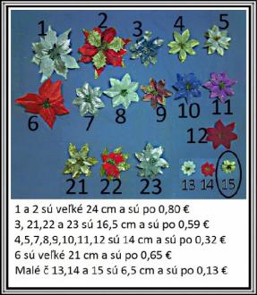 Vianočný kvet č 14 - 6,5 cm - zlatý