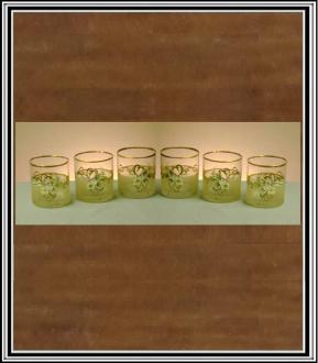 Sklenené poháre Sadá 6 ks whisky pohárov-krémové