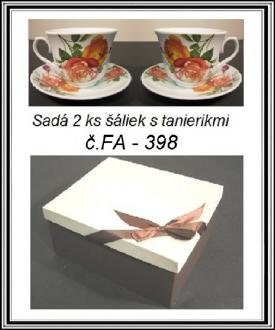 Sadá 2 ks šáliek s tanierikmi Fa-0398