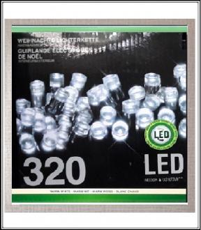 Svetelná reťaz 320 ks LED žiaroviek- biele